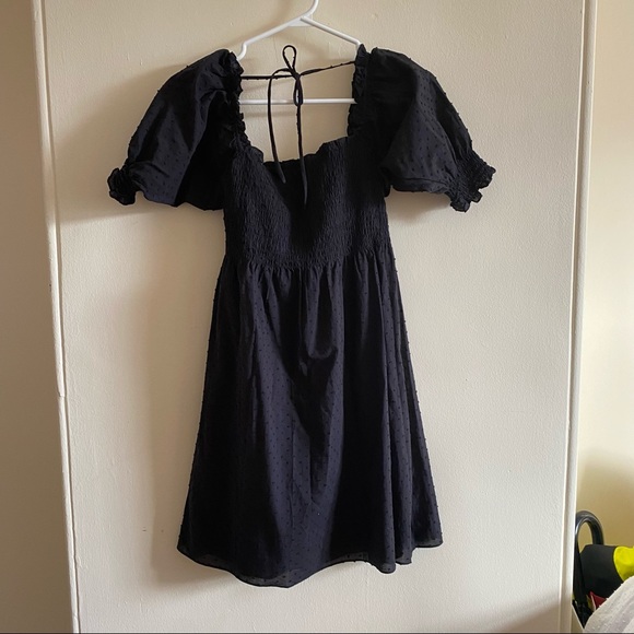 Hill House Nap Dress - Athena - Black Swiss Dot XS - Picture 3 of 4